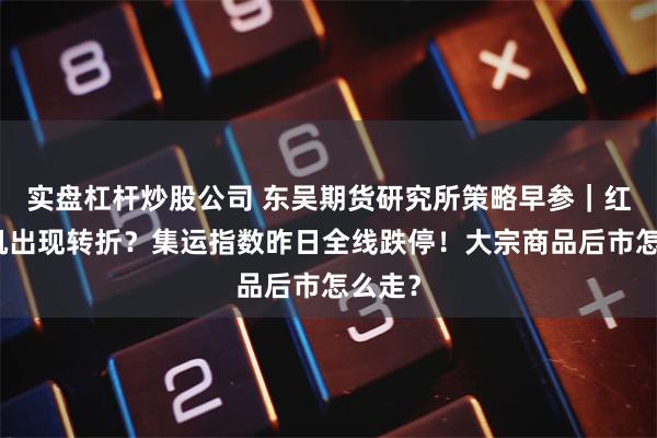 实盘杠杆炒股公司 东吴期货研究所策略早参｜红海危机出现转折？集运指数昨日全线跌停！大宗商品后市怎么走？