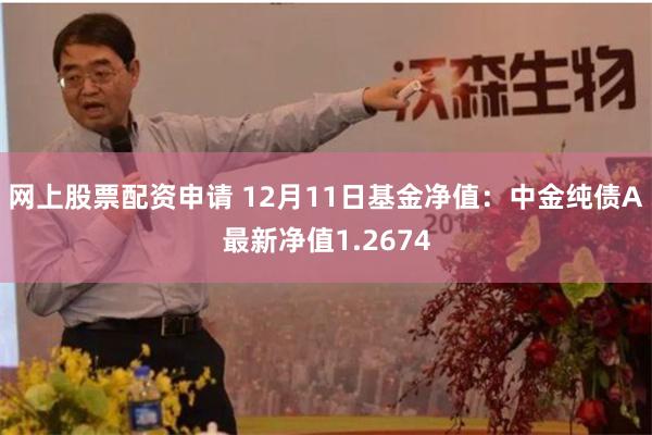 网上股票配资申请 12月11日基金净值：中金纯债A最新净值1.2674