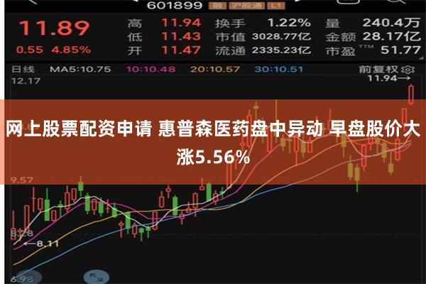 网上股票配资申请 惠普森医药盘中异动 早盘股价大涨5.56%
